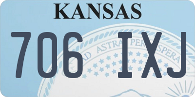 KS license plate 706IXJ