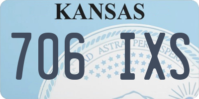 KS license plate 706IXS