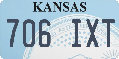 KS license plate 706IXT