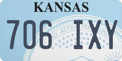 KS license plate 706IXY