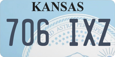 KS license plate 706IXZ