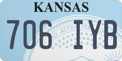 KS license plate 706IYB