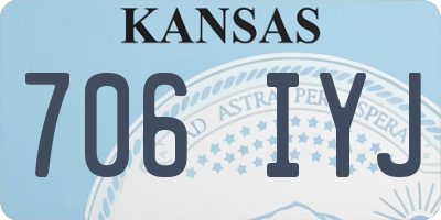 KS license plate 706IYJ