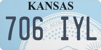 KS license plate 706IYL
