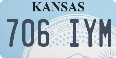KS license plate 706IYM