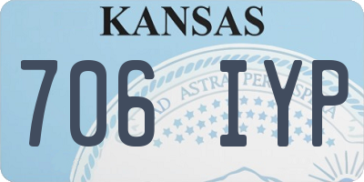 KS license plate 706IYP