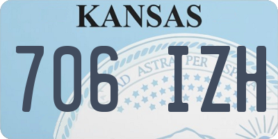KS license plate 706IZH