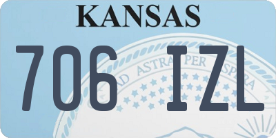 KS license plate 706IZL