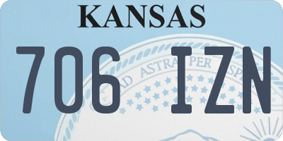 KS license plate 706IZN