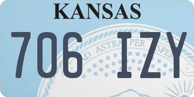 KS license plate 706IZY