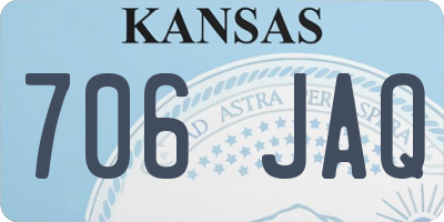KS license plate 706JAQ