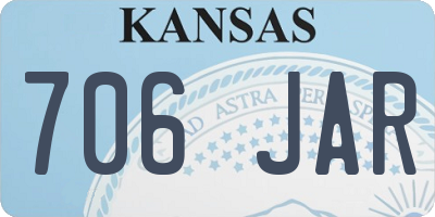 KS license plate 706JAR