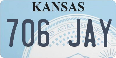 KS license plate 706JAY