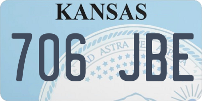 KS license plate 706JBE