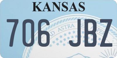KS license plate 706JBZ