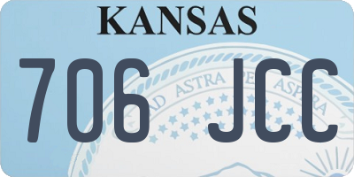 KS license plate 706JCC