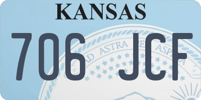 KS license plate 706JCF