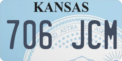KS license plate 706JCM