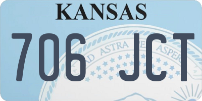 KS license plate 706JCT