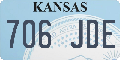 KS license plate 706JDE