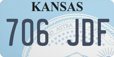 KS license plate 706JDF