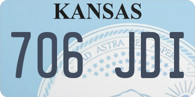 KS license plate 706JDI