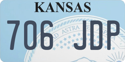 KS license plate 706JDP
