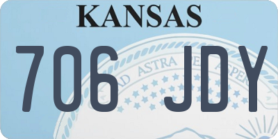 KS license plate 706JDY
