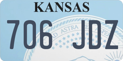 KS license plate 706JDZ