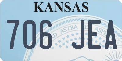 KS license plate 706JEA