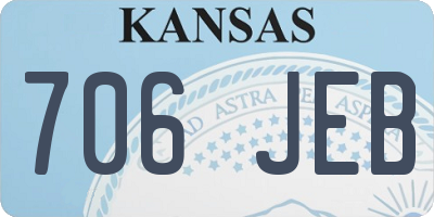 KS license plate 706JEB