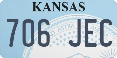 KS license plate 706JEC