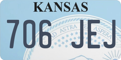 KS license plate 706JEJ