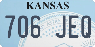 KS license plate 706JEQ
