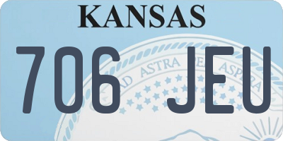 KS license plate 706JEU