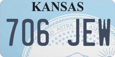 KS license plate 706JEW