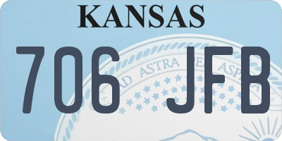 KS license plate 706JFB