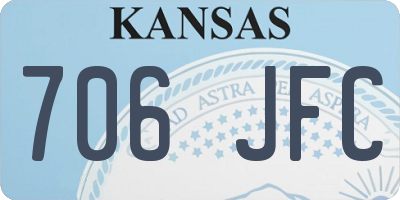 KS license plate 706JFC