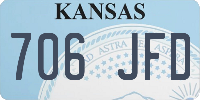 KS license plate 706JFD