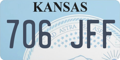 KS license plate 706JFF