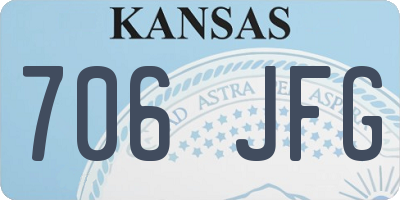 KS license plate 706JFG