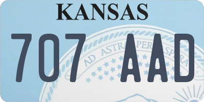 KS license plate 707AAD