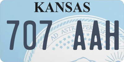 KS license plate 707AAH