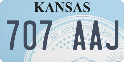 KS license plate 707AAJ