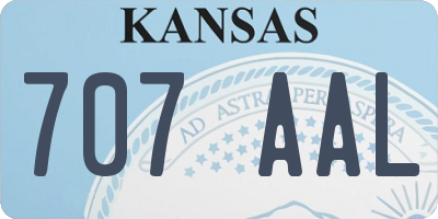 KS license plate 707AAL