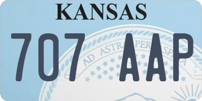 KS license plate 707AAP