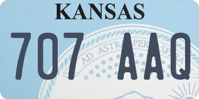 KS license plate 707AAQ