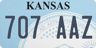 KS license plate 707AAZ