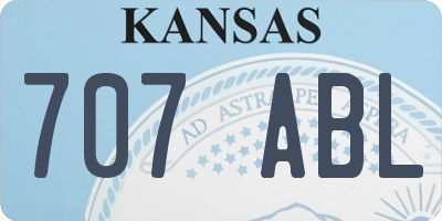 KS license plate 707ABL