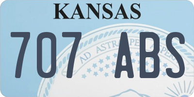 KS license plate 707ABS